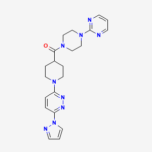 (1-(6-(1H-pyrazol-1-yl)pyridazin-3-yl)piperidin-4-yl)(4-(pyrimidin-2-yl)piperazin-1-yl)methanone