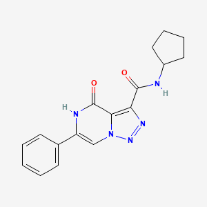 N-cyclopentyl-4-oxo-6-phenyl-4,5-dihydro[1,2,3]triazolo[1,5-a]pyrazine-3-carboxamide