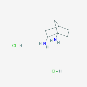 molecular formula C7H16Cl2N2 B2657835 Bicyclo[2.2.1]heptane-1,2-diamine;dihydrochloride CAS No. 2305253-36-3