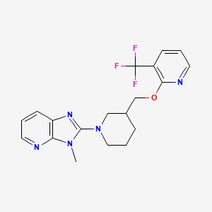 molecular formula C19H20F3N5O B2657839 3-Methyl-2-[3-[[3-(trifluoromethyl)pyridin-2-yl]oxymethyl]piperidin-1-yl]imidazo[4,5-b]pyridine CAS No. 2380175-29-9