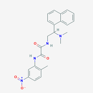molecular formula C23H24N4O4 B2657849 N1-(2-(二甲氨基)-2-(萘-1-基)乙基)-N2-(2-甲基-5-硝基苯基)草酰胺 CAS No. 941977-20-4