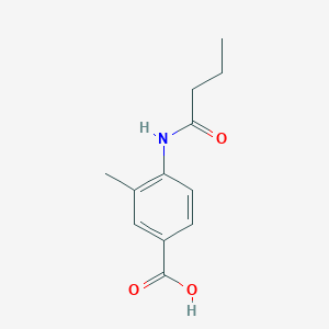 molecular formula C12H15NO3 B2657856 4-丁酰胺基-3-甲基苯甲酸 CAS No. 1016696-74-4