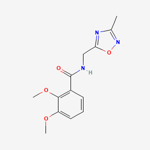 molecular formula C13H15N3O4 B2657864 2,3-dimethoxy-N-((3-methyl-1,2,4-oxadiazol-5-yl)methyl)benzamide CAS No. 1235361-56-4
