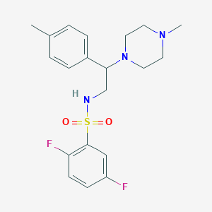 molecular formula C20H25F2N3O2S B2657870 2,5-difluoro-N-(2-(4-methylpiperazin-1-yl)-2-(p-tolyl)ethyl)benzenesulfonamide CAS No. 903254-12-6