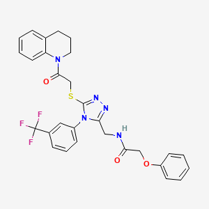 N-((5-((2-(3,4-dihydroquinolin-1(2H)-yl)-2-oxoethyl)thio)-4-(3-(trifluoromethyl)phenyl)-4H-1,2,4-triazol-3-yl)methyl)-2-phenoxyacetamide