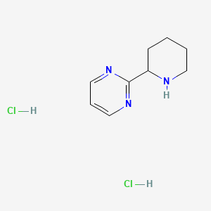 molecular formula C9H15Cl2N3 B2657906 2-(Piperidin-2-yl)pyrimidine dihydrochloride CAS No. 2089277-82-5