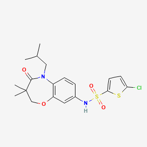 5-chloro-N-(5-isobutyl-3,3-dimethyl-4-oxo-2,3,4,5-tetrahydrobenzo[b][1,4]oxazepin-8-yl)thiophene-2-sulfonamide