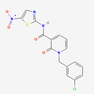 1-(3-chlorobenzyl)-N-(5-nitrothiazol-2-yl)-2-oxo-1,2-dihydropyridine-3-carboxamide