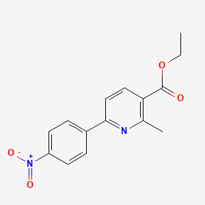 molecular formula C15H14N2O4 B2657914 Ethyl 2-methyl-6-(4-nitrophenyl)nicotinate CAS No. 100970-07-8