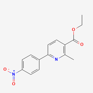 molecular formula C15H14N2O4 B2657914 2-甲基-6-(4-硝基苯基)烟酸乙酯 CAS No. 100970-07-8