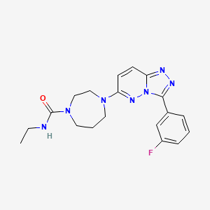 molecular formula C19H22FN7O B2657917 N-Ethyl-4-[3-(3-fluorophenyl)-[1,2,4]triazolo[4,3-b]pyridazin-6-yl]-1,4-diazepane-1-carboxamide CAS No. 2380191-23-9