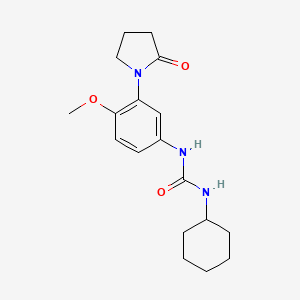 1-Cyclohexyl-3-(4-methoxy-3-(2-oxopyrrolidin-1-yl)phenyl)urea