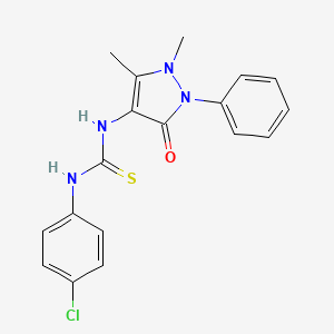 4-((((4-Chlorophenyl)amino)thioxomethyl)amino)-2,3-dimethyl-1-phenyl-3-pyrazolin-5-one