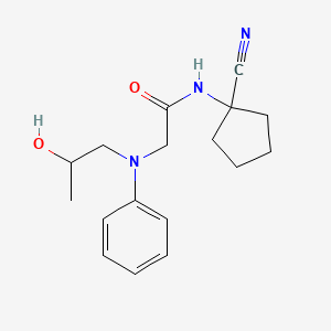molecular formula C17H23N3O2 B2657930 N-(1-cyanocyclopentyl)-2-[(2-hydroxypropyl)(phenyl)amino]acetamide CAS No. 1252489-14-7