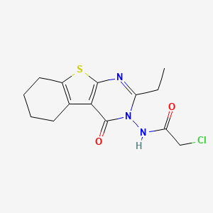 molecular formula C14H16ClN3O2S B2657932 2-chloro-N-(2-ethyl-4-oxo-5,6,7,8-tetrahydro-[1]benzothiolo[2,3-d]pyrimidin-3-yl)acetamide CAS No. 379728-39-9