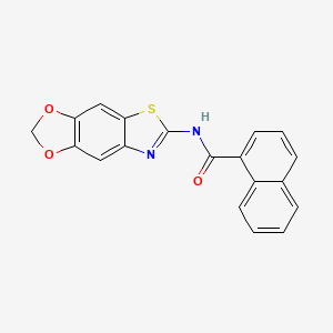 molecular formula C19H12N2O3S B2657933 N-([1,3]dioxolo[4,5-f][1,3]benzothiazol-6-yl)naphthalene-1-carboxamide CAS No. 892849-68-2