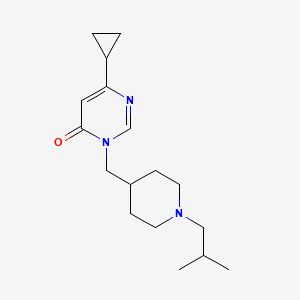 6-Cyclopropyl-3-{[1-(2-methylpropyl)piperidin-4-yl]methyl}-3,4-dihydropyrimidin-4-one