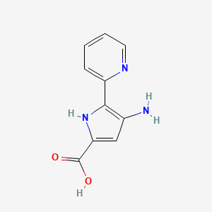 molecular formula C10H9N3O2 B2657950 4-amino-5-(pyridin-2-yl)-1H-pyrrole-2-carboxylic acid CAS No. 1993215-22-7
