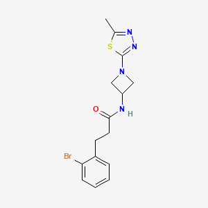 molecular formula C15H17BrN4OS B2657951 3-(2-Bromophenyl)-N-[1-(5-methyl-1,3,4-thiadiazol-2-yl)azetidin-3-yl]propanamide CAS No. 2415522-46-0