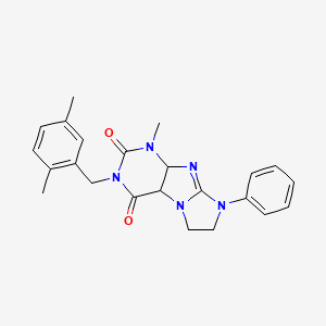 3-[(2,5-dimethylphenyl)methyl]-1-methyl-8-phenyl-1H,2H,3H,4H,6H,7H,8H-imidazo[1,2-g]purine-2,4-dione