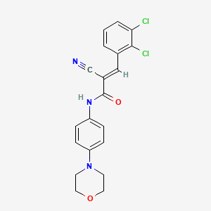 molecular formula C20H17Cl2N3O2 B2657957 (E)-2-氰基-3-(2,3-二氯苯基)-N-(4-吗啉-4-基苯基)丙-2-烯酰胺 CAS No. 1013241-72-9