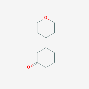 molecular formula C11H18O2 B2657966 3-(Oxan-4-yl)cyclohexan-1-one CAS No. 1343339-73-0