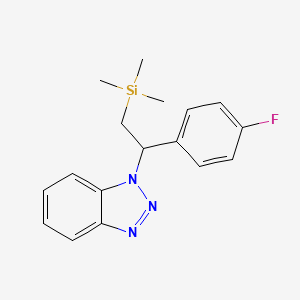molecular formula C17H20FN3Si B2657967 1-[1-(4-Fluorophenyl)-2-(trimethylsilyl)ethyl]-1H-1,2,3-benzotriazole CAS No. 196861-98-0