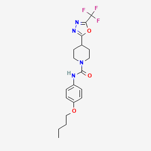 molecular formula C19H23F3N4O3 B2657969 N-(4-butoxyphenyl)-4-(5-(trifluoromethyl)-1,3,4-oxadiazol-2-yl)piperidine-1-carboxamide CAS No. 1396813-70-9