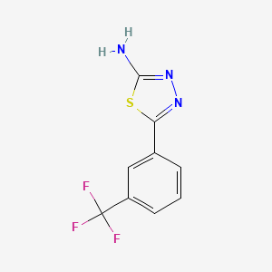 molecular formula C9H6F3N3S B2657970 5-[3-(Trifluoromethyl)phenyl]-1,3,4-thiadiazol-2-amine CAS No. 10445-02-0