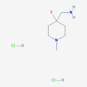 molecular formula C7H17Cl2FN2 B2657975 (4-氟-1-甲基-4-哌啶基)甲胺二盐酸盐 CAS No. 2306270-97-1