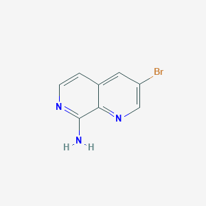 molecular formula C8H6BrN3 B2657983 3-Bromo-1,7-naphthyridin-8-amine CAS No. 1838674-91-1