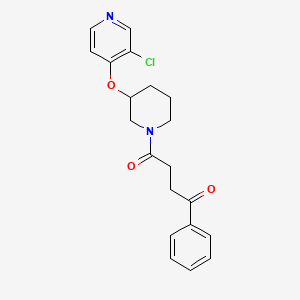 molecular formula C20H21ClN2O3 B2657986 1-(3-((3-氯吡啶-4-基)氧基)哌啶-1-基)-4-苯基丁烷-1,4-二酮 CAS No. 2034575-00-1