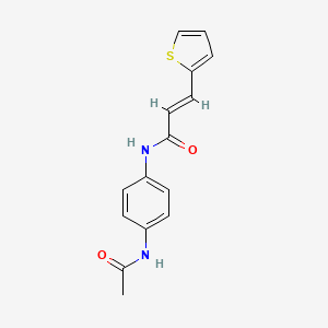molecular formula C15H14N2O2S B2657992 (E)-N-(4-acetamidophenyl)-3-(thiophen-2-yl)acrylamide CAS No. 658069-99-9