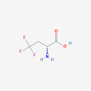 molecular formula C4H7ClF3NO2 B2657994 (2R)-2-amino-4,4,4-trifluorobutanoic acid CAS No. 120200-07-9
