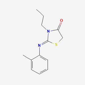 molecular formula C13H16N2OS B2657997 (Z)-3-propyl-2-(o-tolylimino)thiazolidin-4-one CAS No. 1228116-62-8