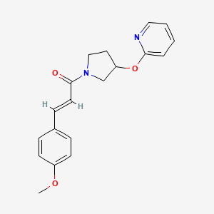 (E)-3-(4-methoxyphenyl)-1-(3-(pyridin-2-yloxy)pyrrolidin-1-yl)prop-2-en-1-one