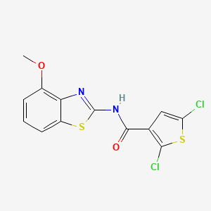 molecular formula C13H8Cl2N2O2S2 B2658014 2,5-dichloro-N-(4-methoxybenzo[d]thiazol-2-yl)thiophene-3-carboxamide CAS No. 476626-76-3
