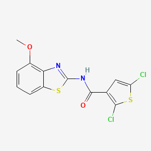 molecular formula C13H8Cl2N2O2S2 B2658014 2,5-二氯-N-(4-甲氧基苯并[d]噻唑-2-基)噻吩-3-甲酰胺 CAS No. 476626-76-3