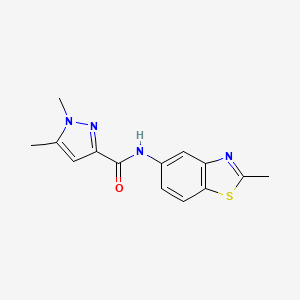 1,5-dimethyl-N-(2-methylbenzo[d]thiazol-5-yl)-1H-pyrazole-3-carboxamide