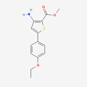 molecular formula C14H15NO3S B2658036 Methyl 3-amino-5-(4-ethoxyphenyl)thiophene-2-carboxylate CAS No. 691393-97-2