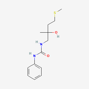 molecular formula C13H20N2O2S B2658039 1-(2-羟基-2-甲基-4-(甲硫基)丁基)-3-苯基脲 CAS No. 1421531-79-4