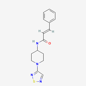 molecular formula C16H18N4OS B2658043 N-(1-(1,2,5-噻二唑-3-基)哌啶-4-基)肉桂酰胺 CAS No. 2035036-64-5
