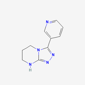 molecular formula C10H11N5 B2658046 3-Pyridin-3-yl-5,6,7,8-tetrahydro-[1,2,4]triazolo[4,3-a]pyrimidine CAS No. 863711-82-4