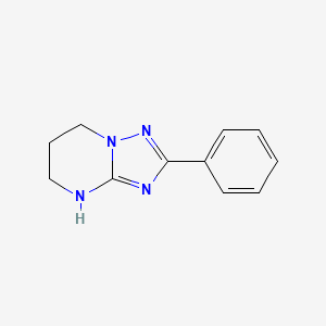 molecular formula C11H12N4 B2658049 2-phenyl-4H,5H,6H,7H-[1,2,4]triazolo[1,5-a]pyrimidine CAS No. 1695838-78-8