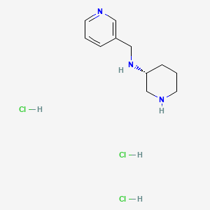 molecular formula C11H20Cl3N3 B2658053 (R)-N-(Pyridin-3-ylmethyl)piperidin-3-amine trihydrochloride CAS No. 1349702-40-4