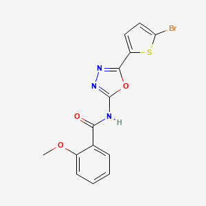 N-(5-(5-bromothiophen-2-yl)-1,3,4-oxadiazol-2-yl)-2-methoxybenzamide