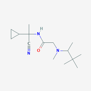 molecular formula C15H27N3O B2658063 N-(1-cyano-1-cyclopropylethyl)-2-[(3,3-dimethylbutan-2-yl)(methyl)amino]acetamide CAS No. 1210629-52-9