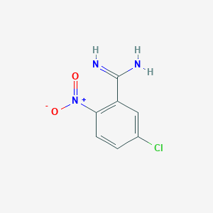 molecular formula C7H6ClN3O2 B2658064 5-Chloro-2-nitrobenzenecarboximidamide CAS No. 1378820-77-9