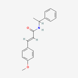 molecular formula C18H19NO2 B2658065 (E)-3-(4-甲氧苯基)-N-(1-苯乙基)丙烯酰胺 CAS No. 1052176-88-1