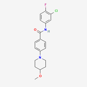 N-(3-chloro-4-fluorophenyl)-4-(4-methoxypiperidin-1-yl)benzamide